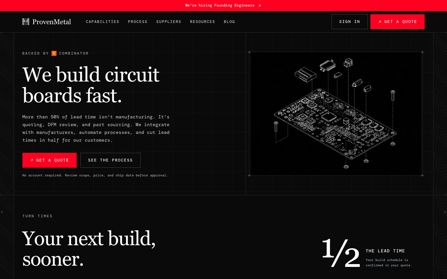 The ProvenMetal homepage