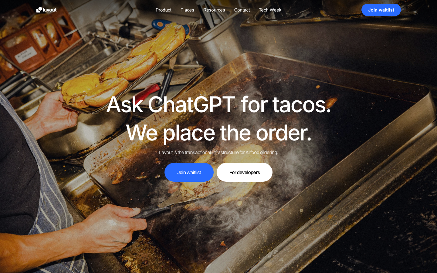 The Layout homepage