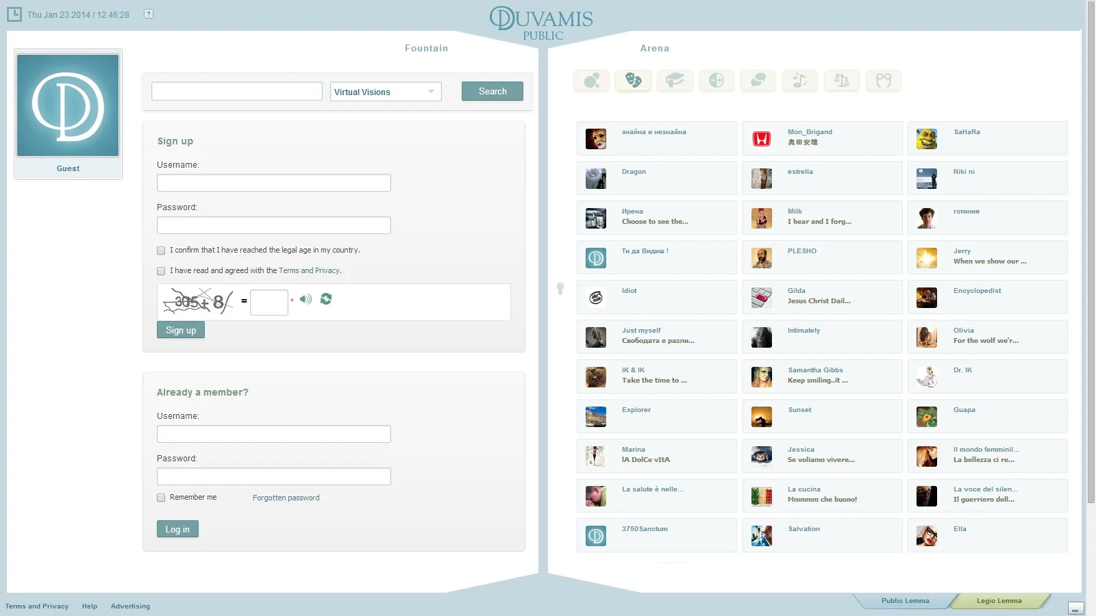 Web app with a form panel on the left and a contact grid on the right.
