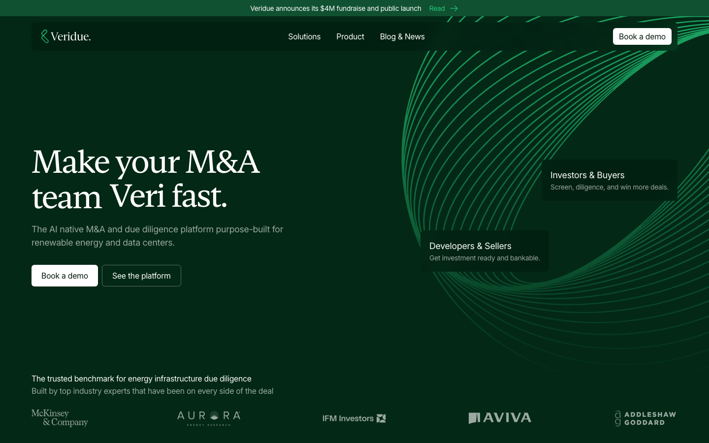 The Veridue homepage